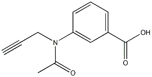 3-[ACETYL(PROP-2-YNYL)AMINO]BENZOIC ACID Structure