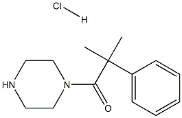 1-(2-METHYL-2-PHENYLPROPANOYL)PIPERAZINE HYDROCHLORIDE 化学構造式