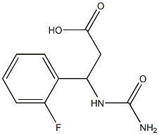 3-[(AMINOCARBONYL)AMINO]-3-(2-FLUOROPHENYL)PROPANOIC ACID Struktur