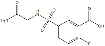 5-{[(2-AMINO-2-OXOETHYL)AMINO]SULFONYL}-2-FLUOROBENZOIC ACID Struktur