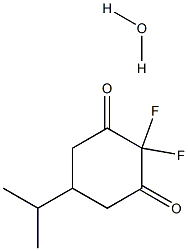 2,2-DIFLUORO-5-ISOPROPYL-1,3-CYCLOHEXANEDIONE MONOHYDRATE Structure