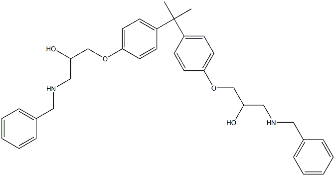 1-Benzylamino-3-(4-{1-[4-(3-benzylamino-2-hydroxypropoxy)phenyl]-1-methyl-ethyl}phenoxy)propan-2-ol,,结构式