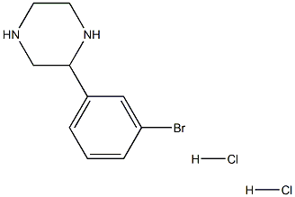 2-(3-Bromo-phenyl)-piperazine 2HCl Structure