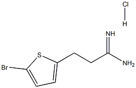 3-(5-Bromo-thiophen-2-yl)-propionamidine HCl,,结构式