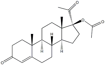 17-alpha-Hydroxylprogesterone Acetate Structure