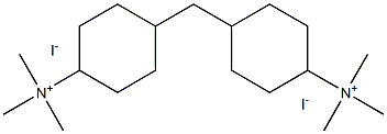 4,4''-METHYLENE-BIS-{CYCLOHEXYLTRIMETHYLAMMONIUM}IODIDE Struktur