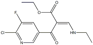 ETHYL 3-(2-CHLORO-3-FLUOROPYRIDIN-5-YL)-2-(ETHYLAMINOMETHYLIDENE)-3-OXOPROPIONATE|