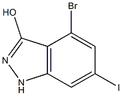  4-BROMO-6-IODO-3-HYDROXYINDAZOLE