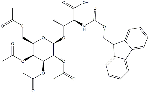 N-FMOC-O-(2,3,4,6-TETRA-O-ACETYL-BETA-D-GALACTOPYRANOSYL)-L-THREONINE Structure