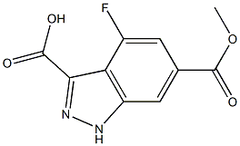 4-FLUORO-6-METHOXYCARBONYLINDAZOLE-3-CARBOXYLIC ACID Structure