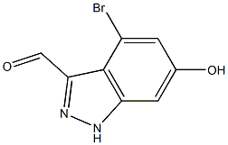 4-BROMO-6-HYDROXYINDAZOLE-3-CARBOXYALDEHYDE,,结构式