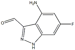 6-FLUORO-4-AMINOINDAZOLE-3-CARBOXYALDEHYDE,,结构式