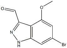 6-BROMO-4-METHOXYINDAZOLE-3-CARBOXYALDEHYDE 化学構造式