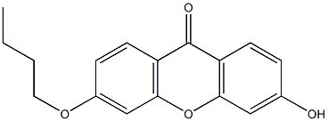 3-HYDROXY-6-BUTOXYXANTHONE Structure