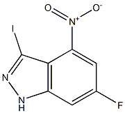 6-FLUORO-3-IODO-4-NITROINDAZOLE 化学構造式