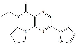 ethyl 5-(1-pyrrolidinyl)-3-(2-thienyl)-1,2,4-triazine-6-carboxylate Structure