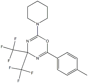 2-(4-methylphenyl)-6-piperidino-4,4-di(trifluoromethyl)-4H-1,3,5-oxadiazine