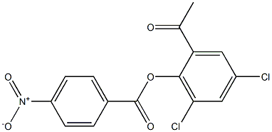 2-acetyl-4,6-dichlorophenyl 4-nitrobenzoate Structure