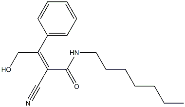 N1-heptyl-2-cyano-4-hydroxy-3-phenylbut-2-enamide,,结构式