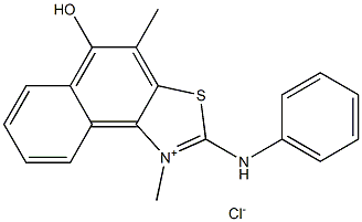 2-anilino-5-hydroxy-1,4-dimethylnaphtho[1,2-d][1,3]thiazol-1-ium chloride|