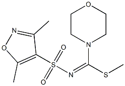 N4-[(methylthio)(morpholino)methylidene]-3,5-dimethylisoxazole-4-sulfonamid e Structure