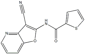 N-(3-cyanofuro[3,2-b]pyridin-2-yl)-2-thiophenecarboxamide 化学構造式