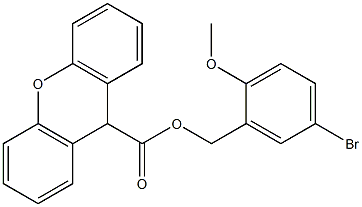 5-bromo-2-methoxybenzyl 9H-xanthene-9-carboxylate