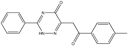 6-[2-(4-methylphenyl)-2-oxoethyl]-3-phenyl-2,5-dihydro-1,2,4-triazin-5-one,,结构式