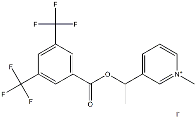 3-(1-{[3,5-di(trifluoromethyl)benzoyl]oxy}ethyl)-1-methylpyridinium iodide