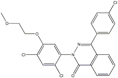 4-(4-chlorophenyl)-2-[2,4-dichloro-5-(2-methoxyethoxy)phenyl]-1(2H)-phthalazinone Struktur
