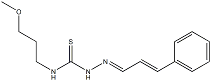 N1-(3-methoxypropyl)-2-(3-phenylprop-2-enylidene)hydrazine-1-carbothioamide 结构式