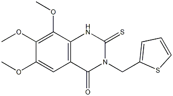 6,7,8-trimethoxy-3-(2-thienylmethyl)-2-thioxo-1,2,3,4-tetrahydroquinazolin-4-one