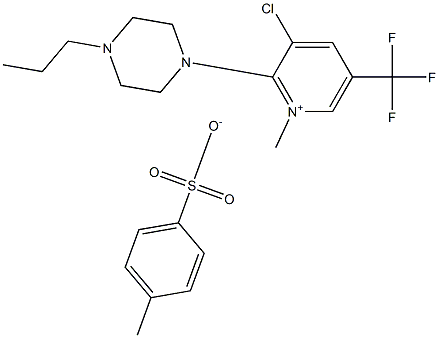 3-chloro-1-methyl-2-(4-propylpiperazino)-5-(trifluoromethyl)pyridinium 4-me thylbenzene-1-sulfonate Struktur