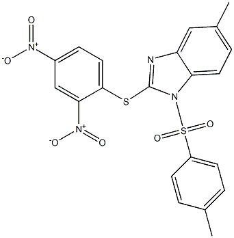 2-[(2,4-dinitrophenyl)thio]-5-methyl-1-[(4-methylphenyl)sulfonyl]-1H-benzo[d]imidazole