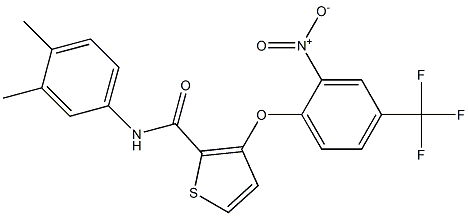 N-(3,4-dimethylphenyl)-3-[2-nitro-4-(trifluoromethyl)phenoxy]-2-thiophenecarboxamide Structure