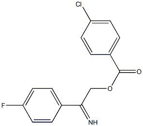 1-{[(4-chlorobenzoyl)oxy]ethanimidoyl}-4-fluorobenzene Struktur