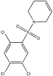 1-[(2,4,5-trichlorophenyl)sulfonyl]-1,2,3,6-tetrahydropyridine,,结构式