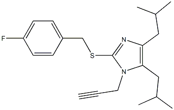 4,5-diisobutyl-1-(2-propynyl)-1H-imidazol-2-yl 4-fluorobenzyl sulfide,,结构式