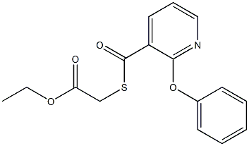 ethyl 2-{[(2-phenoxy-3-pyridyl)carbonyl]thio}acetate Structure
