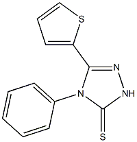 4-phenyl-5-(2-thienyl)-2,4-dihydro-3H-1,2,4-triazole-3-thione Struktur
