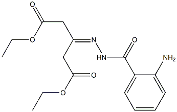 diethyl 3-[2-(2-aminobenzoyl)hydrazono]pentanedioate Structure