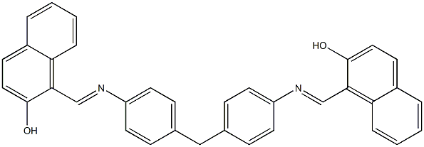 1-({[4-(4-{[(2-hydroxy-1-naphthyl)methylidene]amino}benzyl)phenyl]imino}met hyl)-2-naphthol Structure