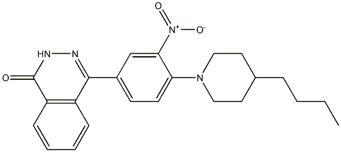 4-{4-(4-n-Butylpiperidin-1-yl)-3-nitrophenyl}-2H-pthalazin-1-one Struktur