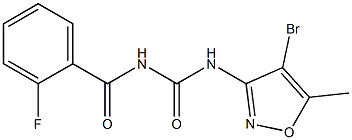 N-(4-bromo-5-methylisoxazol-3-yl)-N'-(2-fluorobenzoyl)urea Structure