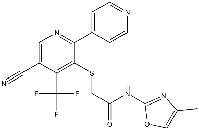  2-{[5-cyano-4-(trifluoromethyl)-2,4'-bipyridin-6-yl]thio}-N-(4-methyl-1,3-oxazol-2-yl)acetamide