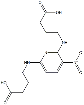 4-({6-[(4-hydroxy-4-oxobutyl)amino]-3-nitro-2-pyridinyl}amino)butanoic acid Structure