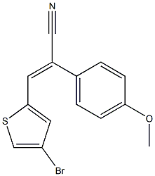 3-(4-bromo-2-thienyl)-2-(4-methoxyphenyl)acrylonitrile Structure