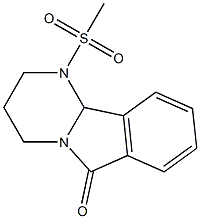 1-(methylsulfonyl)-1,2,3,4,6,10b-hexahydropyrimido[2,1-a]isoindol-6-one Struktur