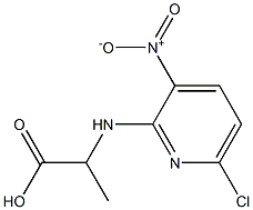 2-[(6-chloro-3-nitro-2-pyridinyl)amino]propanoic acid,,结构式