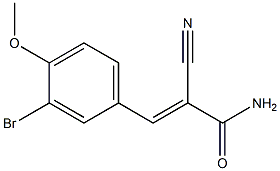 3-(3-bromo-4-methoxyphenyl)-2-cyanoacrylamide Structure